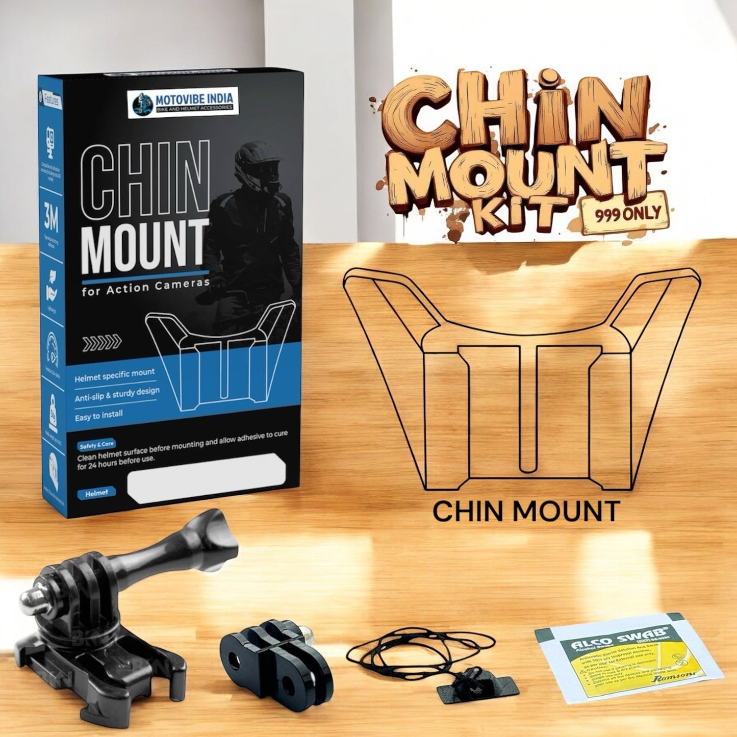LS2 Vector 2 FF811 Helmet Chin Mount by Motovibe (V1)
