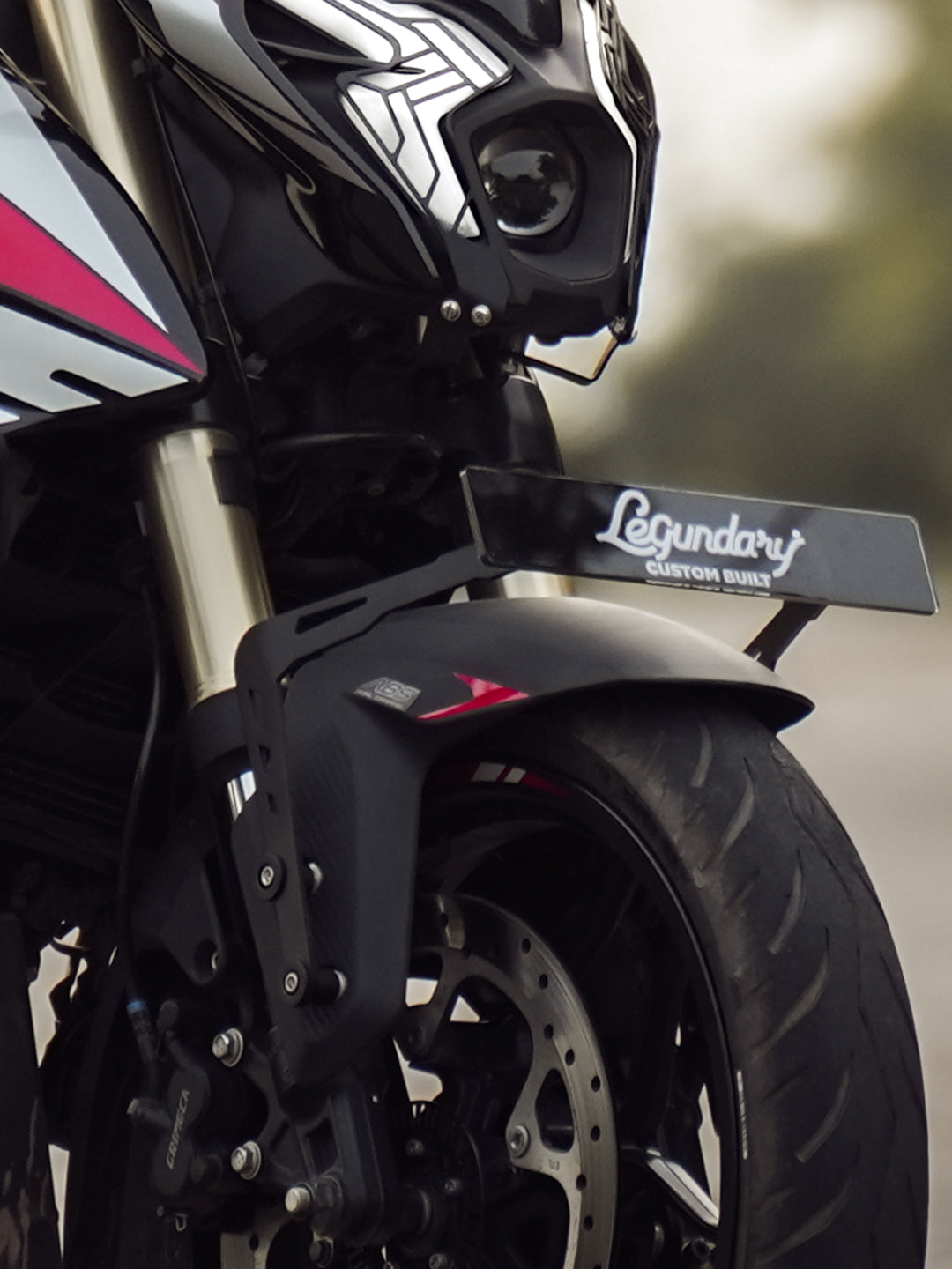 Legundary Custom Bajaj Pulsar NS400Z Brooch Number Plate Holder - NPS17841