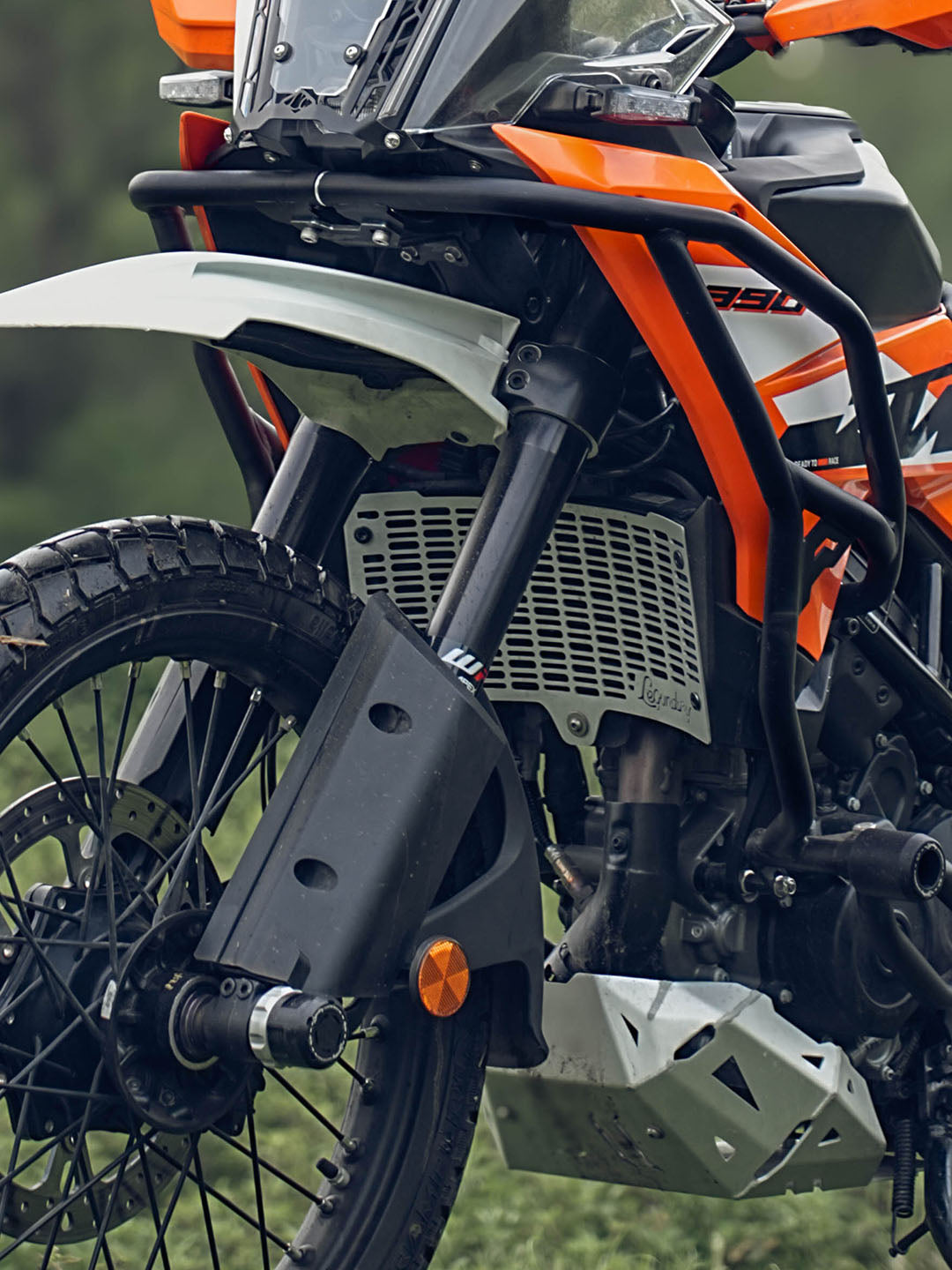 Legundary Custom KTM Adventure 390 (2025 model)/ 250 ADV/390 ADV R/390 ADV X+/390 ADV S 2025 Vector Radiator Grill Silver - RAG20608