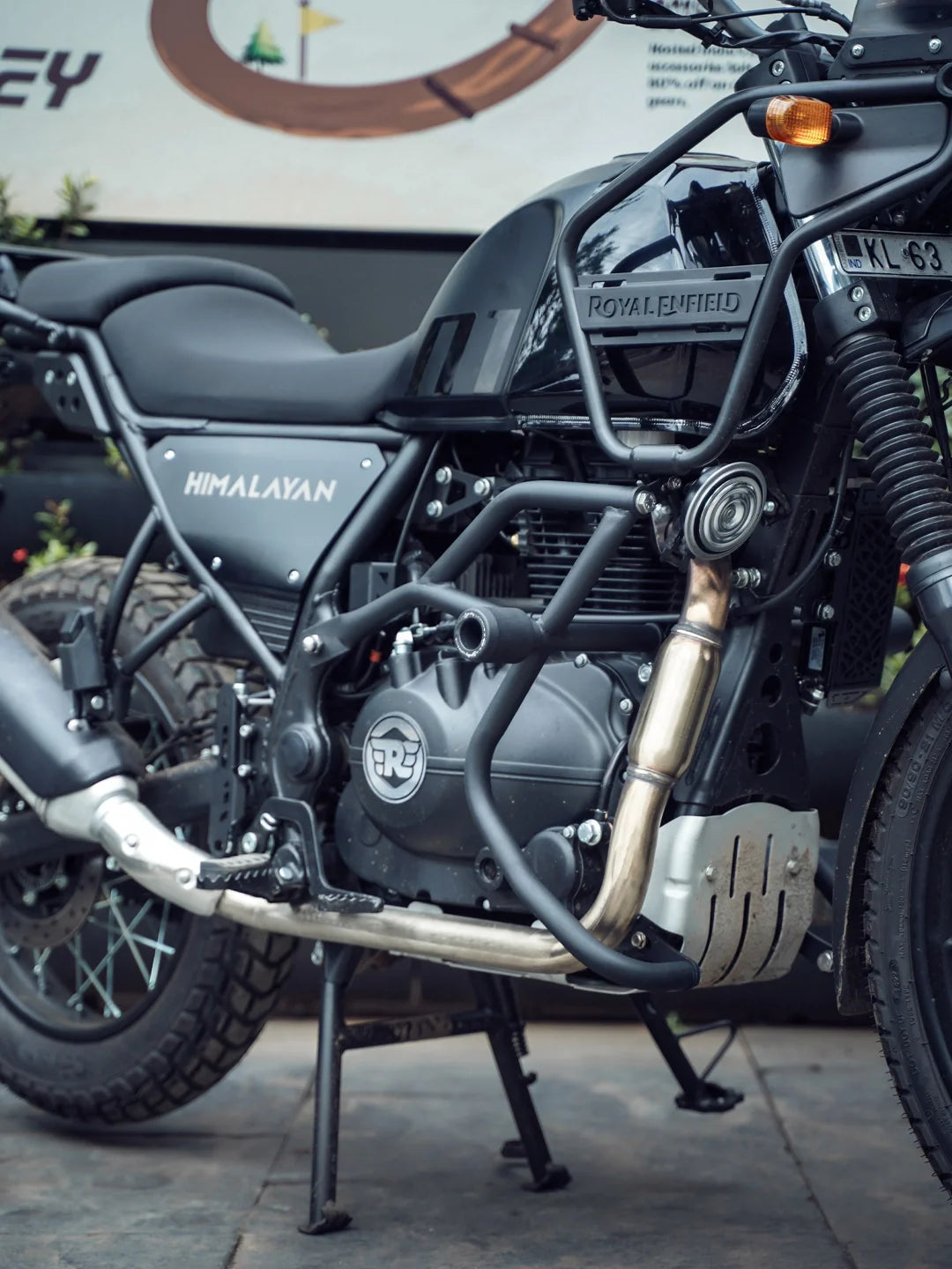 Legundary Custom RE Himalayan BS6 Bazooka Big Crash Guard With Big Slider - CRA3678