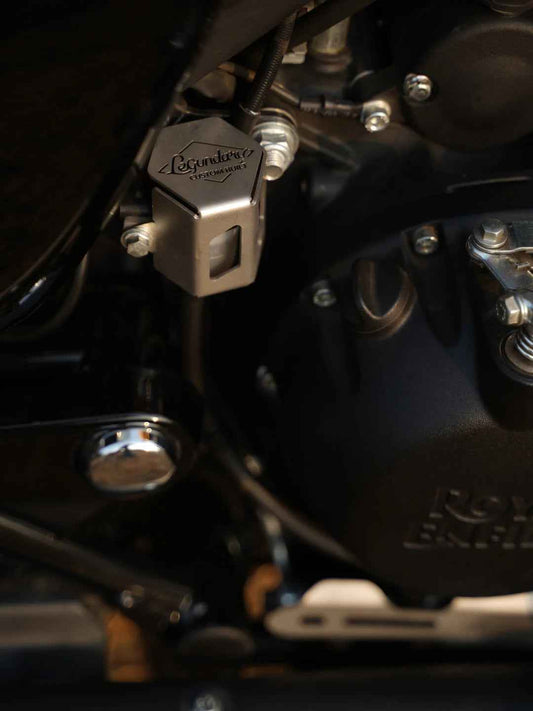 Legundary Custom RE Meteor 350/Reborn Novato Rear Brake Fluid Guard - CAP0120