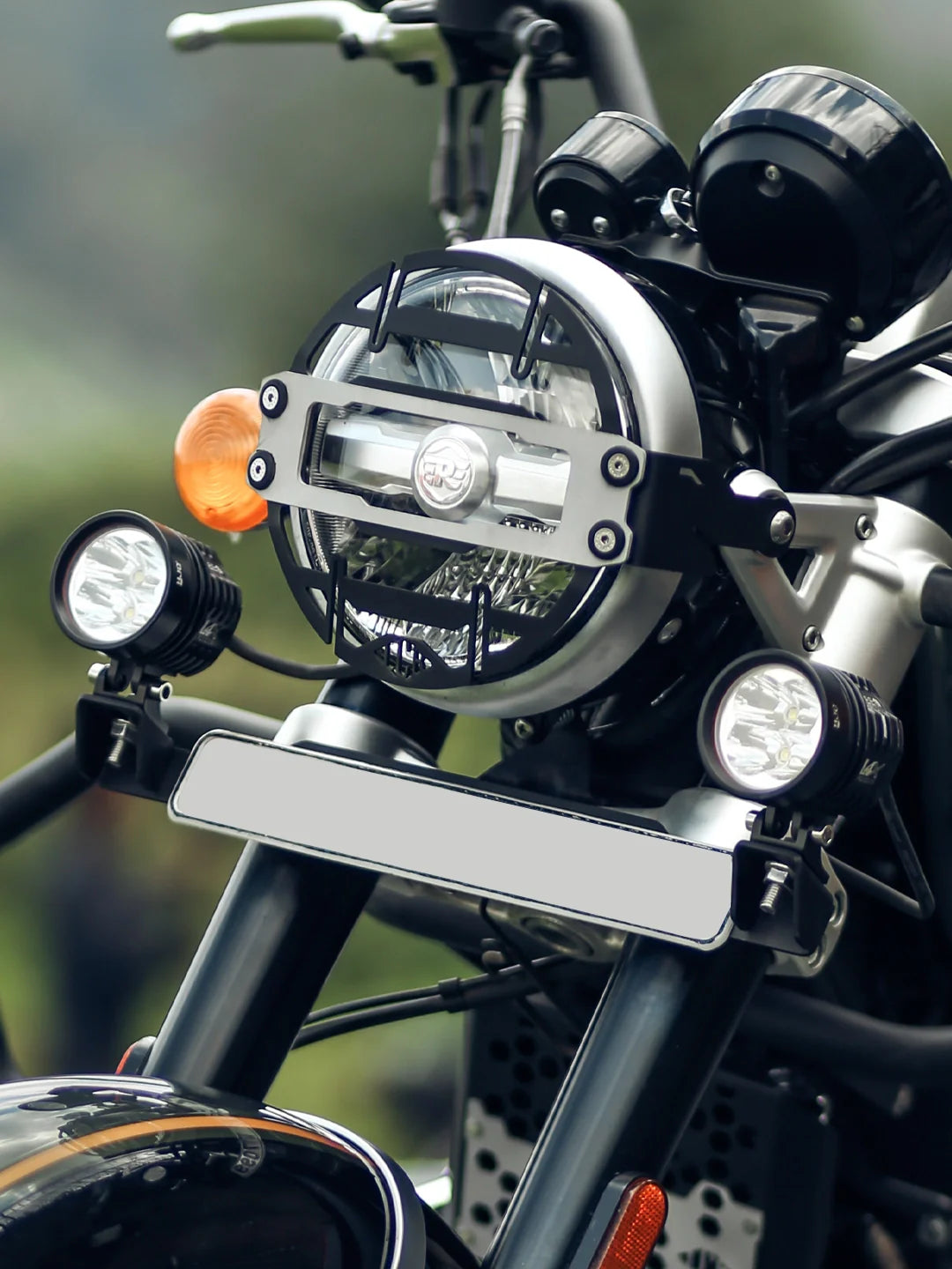 Legundary Custom RE Super Meteor 650 Beacon Fog Light Mount Set - FIT10582