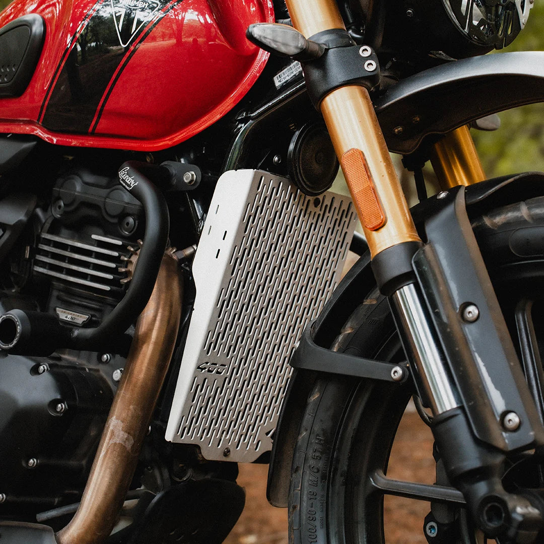 Legundary Custom Triumph Scrambler 400 X Vector Radiator Grill Silver - RAG24032