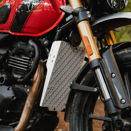 Legundary Custom Triumph Scrambler 400 X Vector Radiator Grill Silver - RAG24032