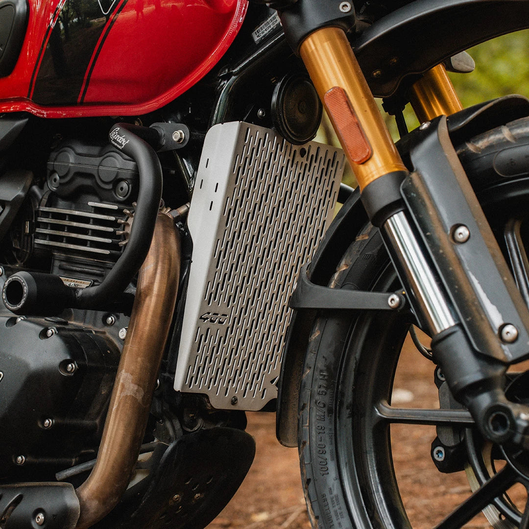 Legundary Custom Triumph Scrambler 400 X Vector Radiator Grill Silver - RAG24032