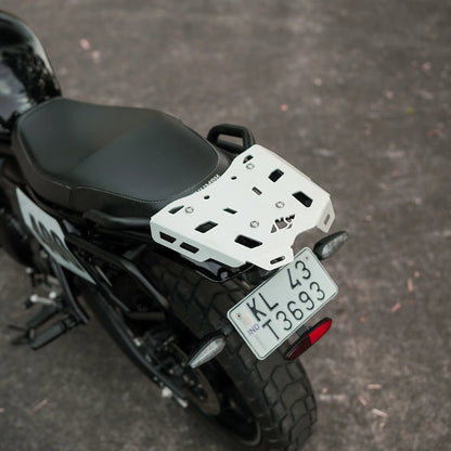 Legundary Custom Triumph Tracker 400 Atlas Luggage Carrier Black and Silver - CAR28608