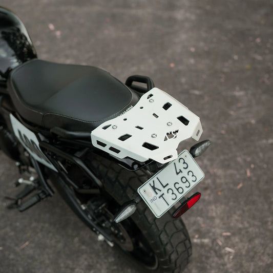 Legundary Custom Triumph Tracker 400 Atlas Luggage Carrier Black and Silver - CAR28608