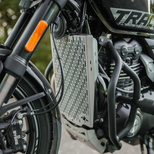 Legundary Custom Triumph Tracker 400 Vector Radiator Grill Silver - RAG24032