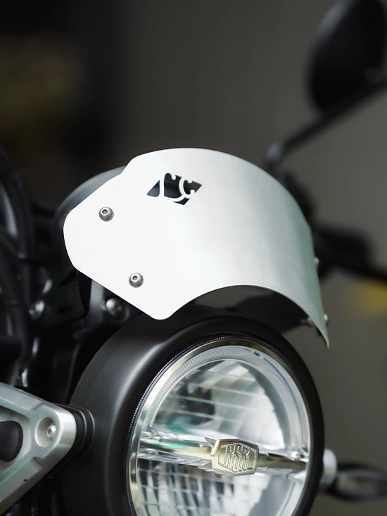 Legundary Custom Yamaha XSR 155 Aero Short Visor Black Silver - VIS26715