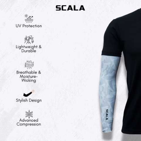 Scala Air-X Arm Sleeves Light Grey Camo