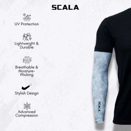 Scala Air-X Arm Sleeves Light Grey Camo