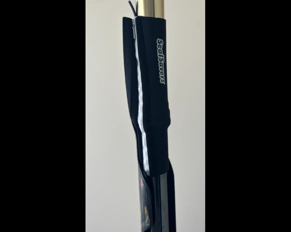 Long Zip On Fork Seal Protectors 44 50mm Black - SealSavers - SSZL-44-50-B - Riders Junction