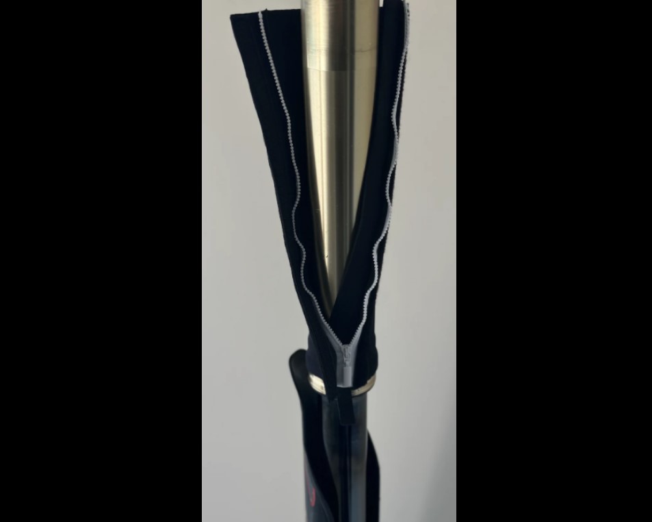 Long Zip On Fork Seal Protectors 44 50mm Black - SealSavers - SSZL-44-50-B