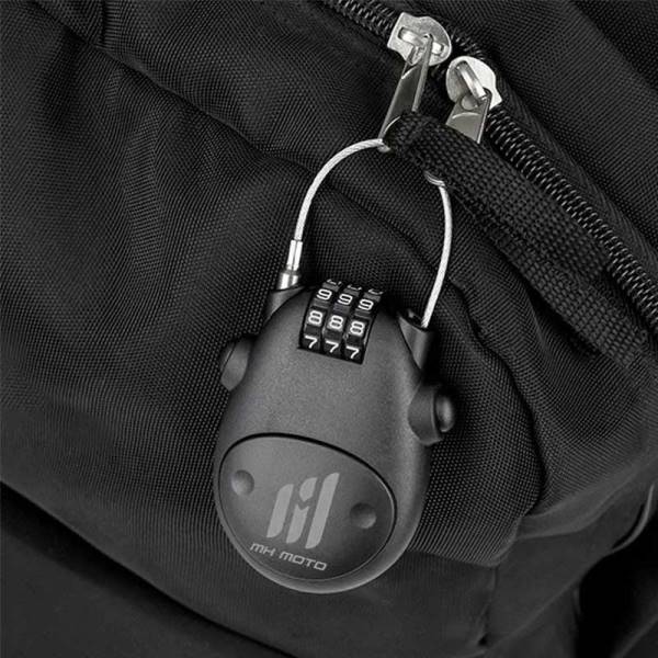 MH Moto Easy lock (Anti-theft Password Wheel Helmet Coded Lock-Silver