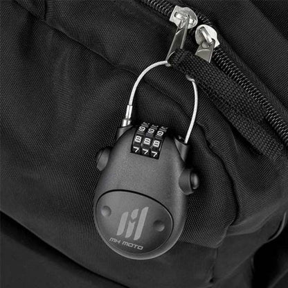 MH Moto Easy lock (Anti-theft Password Wheel Helmet Coded Lock-Silver