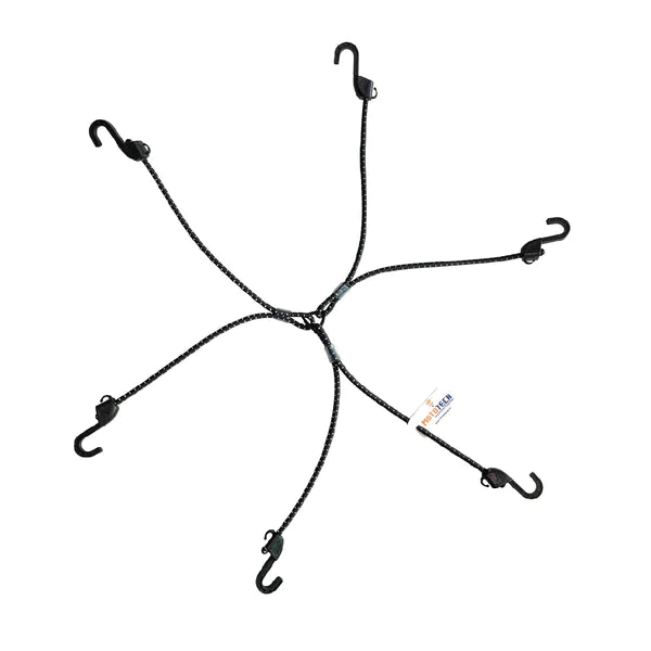 MOTOTECH - Reflective Hexapod Bungee Tie-down System - 32" / 80cms - Black