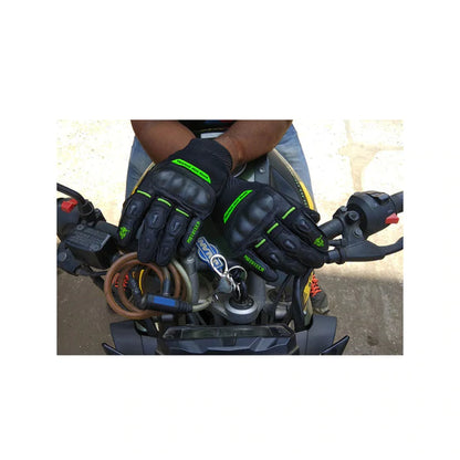 MOTOTECH Urbane Carbon Gloves - Black + Green
