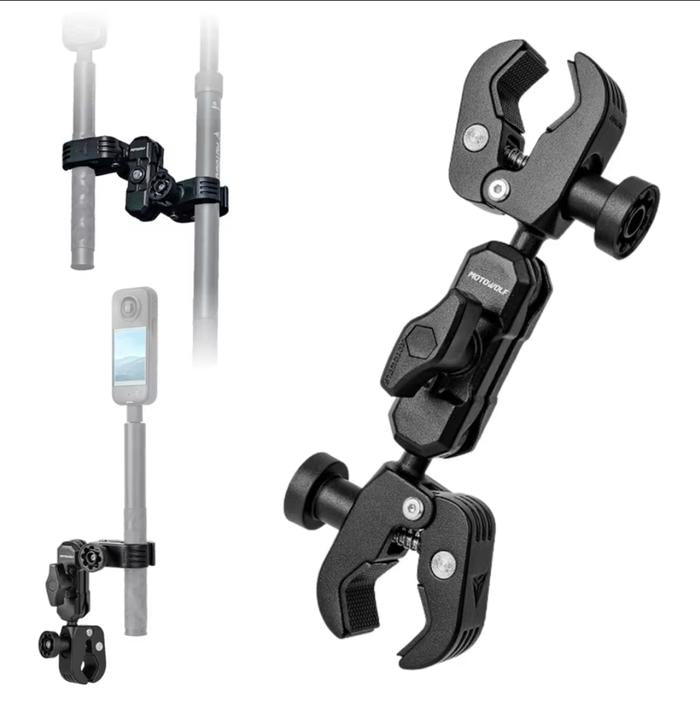 Motowolf CB2 Anti-Theft Heavy-Duty Crab Clamp Mount