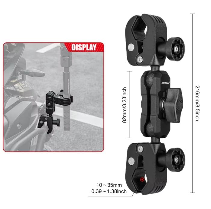 Motowolf CB2 Anti-Theft Heavy-Duty Crab Clamp Mount