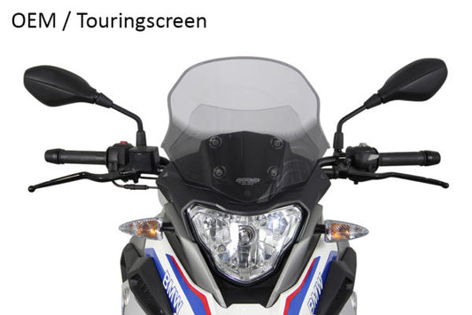 MRA Windscreen for BMW G310 GS-Adventure Tourer 2017-20 - Touring Smoke - Riders Junction