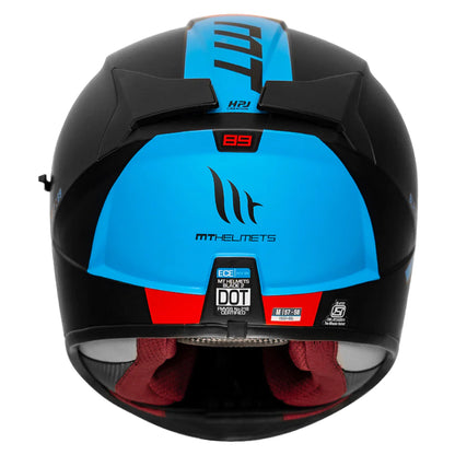 MT Blade 2SV 89 Matt Red and Blue Motorcycle Helmet