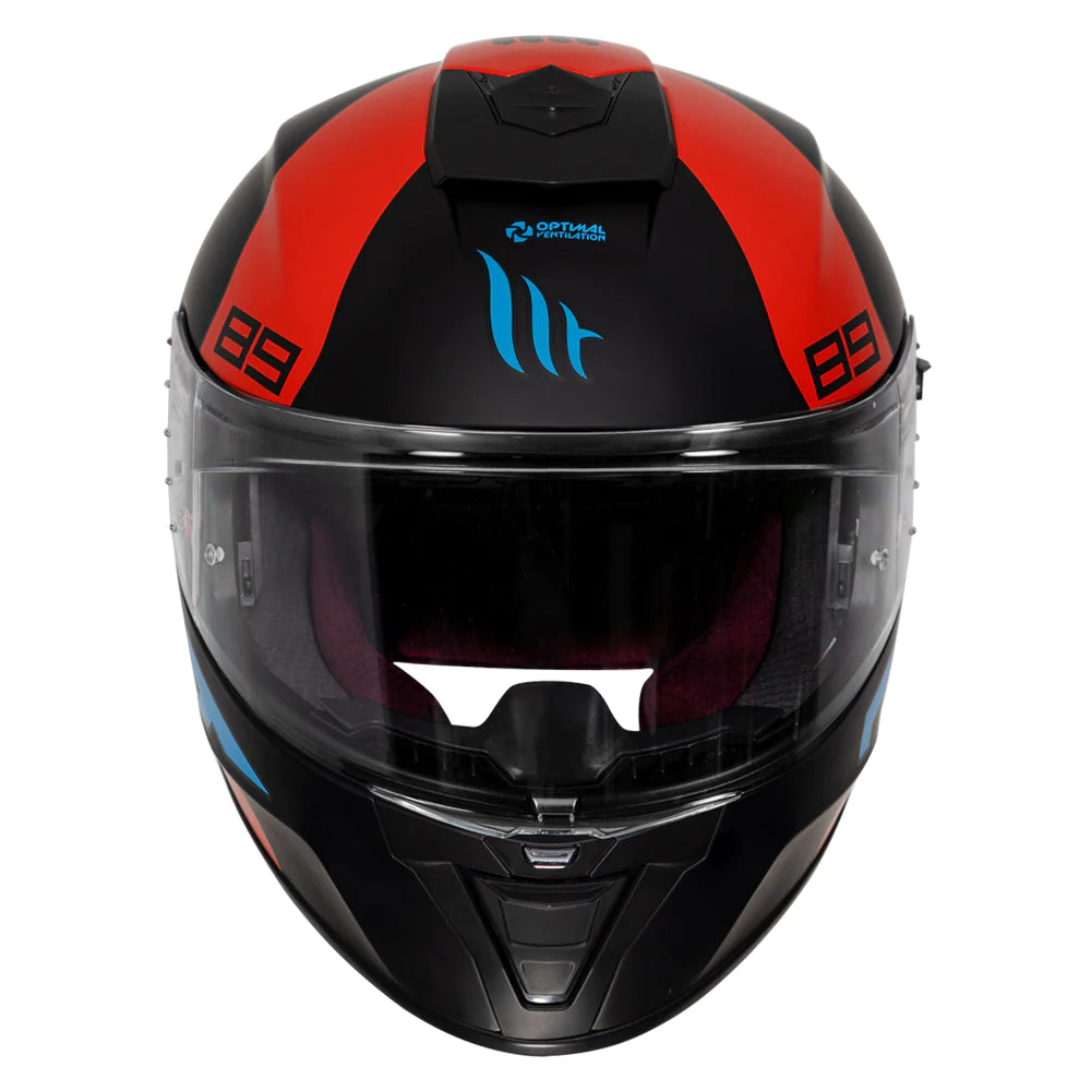 MT Blade 2SV 89 Matt Red and Blue Motorcycle Helmet