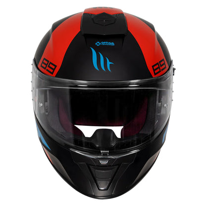 MT Blade 2SV 89 Matt Red and Blue Motorcycle Helmet