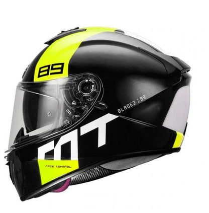 MT Blade 2SV 89 Motorcycle Helmet Flourescent Yellow- Riders Junction