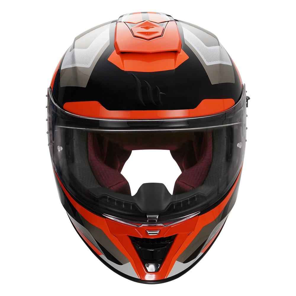 MT Blade 2SV Finish Line Motorcycle Helmet Fluorescent Red