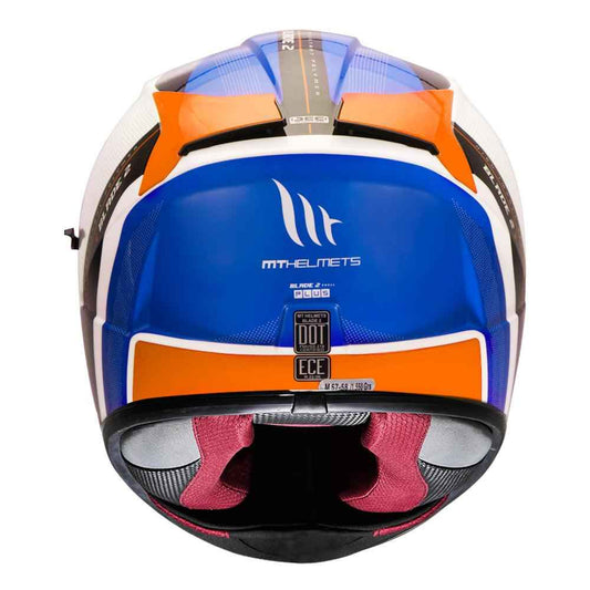 MT Blade 2SV Plus Motorcycle Helmet Gloss Fluorescent Orange