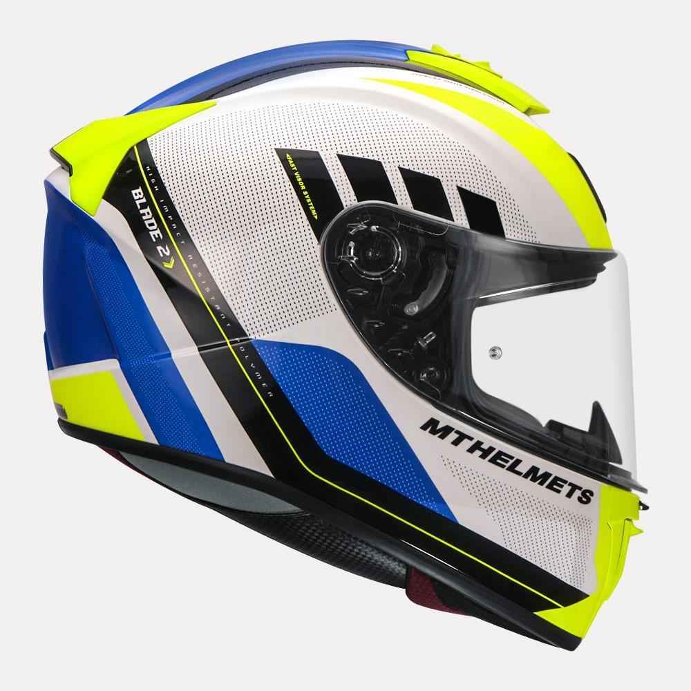 MT Blade 2SV Plus Motorcycle Helmet Gloss Fluorescent Yellow