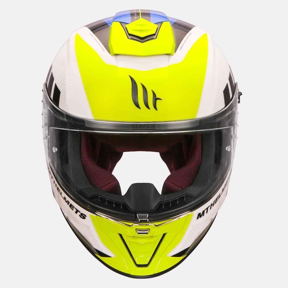 MT Blade 2SV Plus Motorcycle Helmet Gloss Fluorescent Yellow