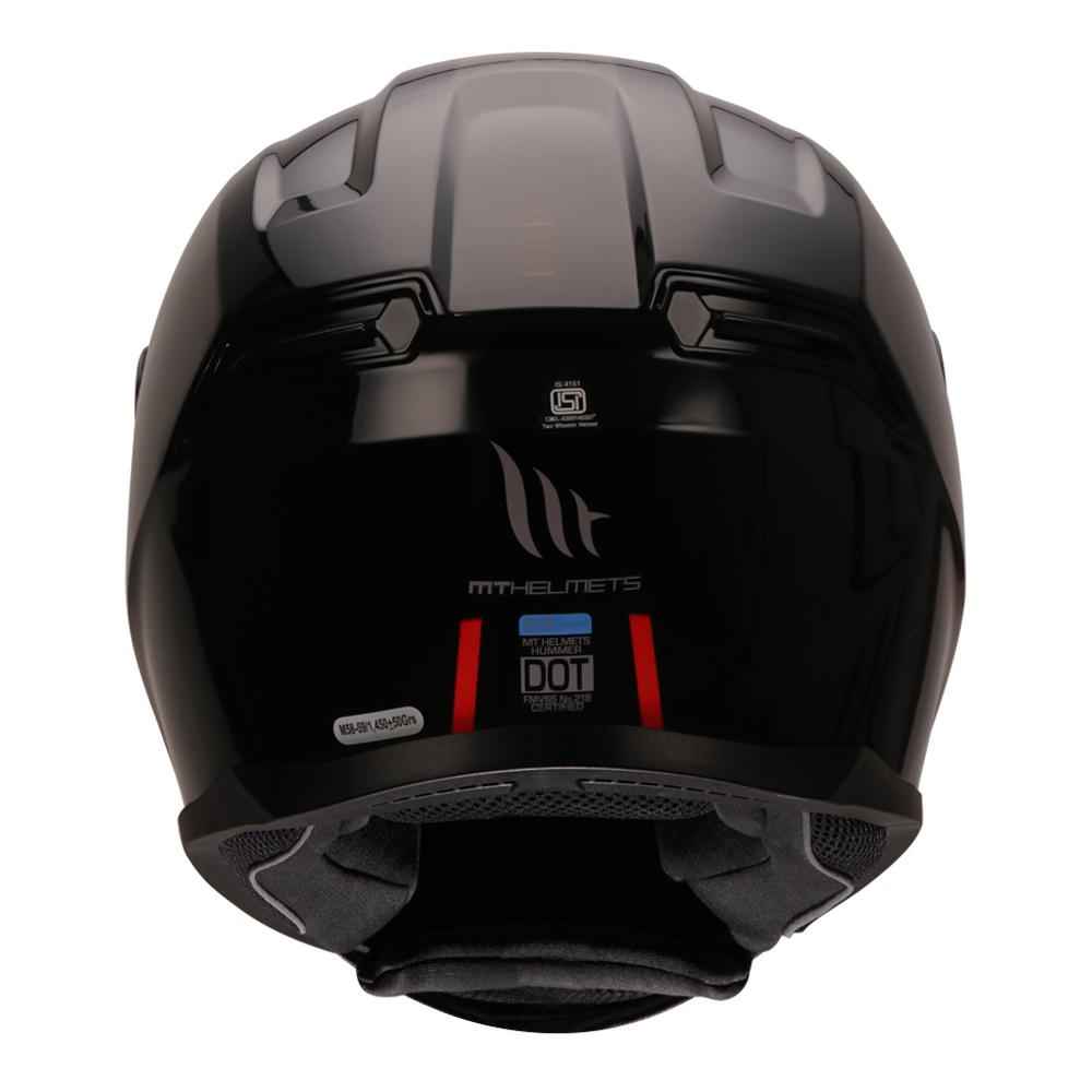 MT Hummer Solid Glossy Black Helmet