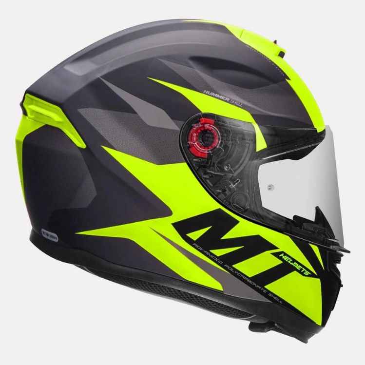 MT Helmet Hummer Brave Matt Fluorescent Yellow