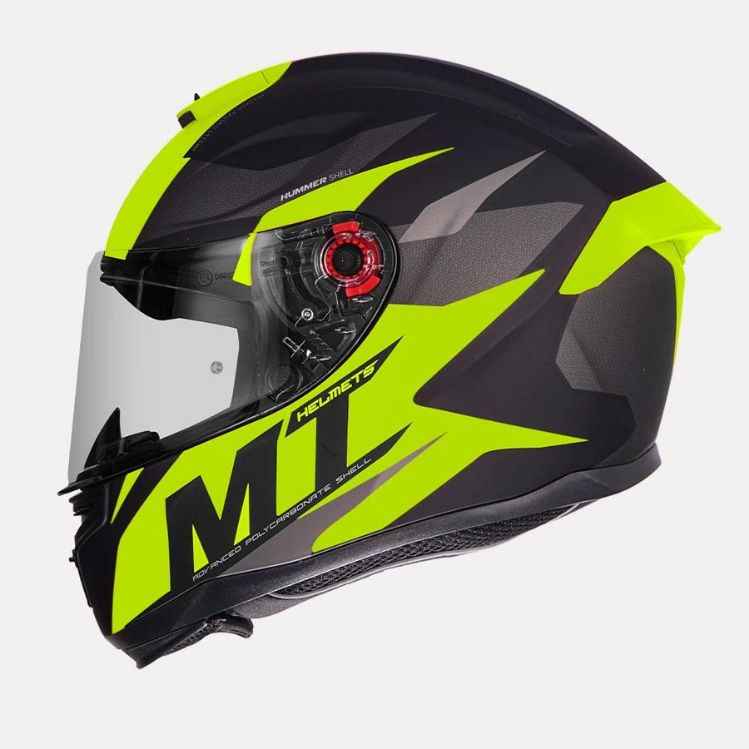MT Helmet Hummer Brave Matt Fluorescent Yellow
