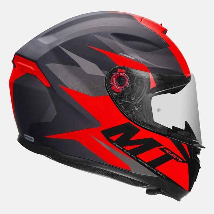 MT Helmet Hummer Brave Matt Red
