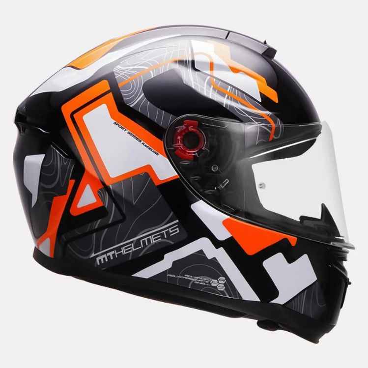 MT Helmet Hummer Code Gloss Flourscent Orange