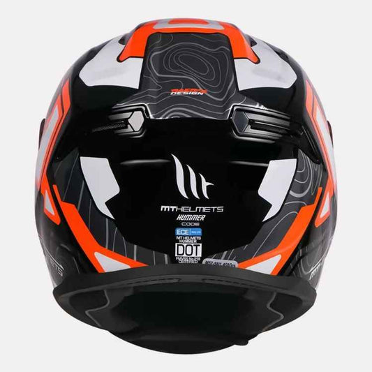 MT Helmet Hummer Code Gloss Flourscent Orange