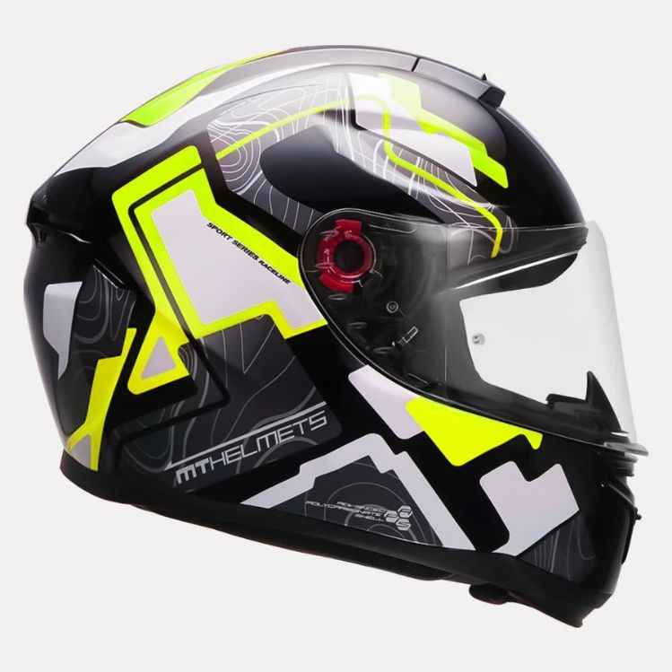 MT Helmet Hummer Code Gloss Flourscent Yellow