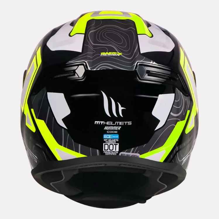 MT Helmet Hummer Code Gloss Flourscent Yellow