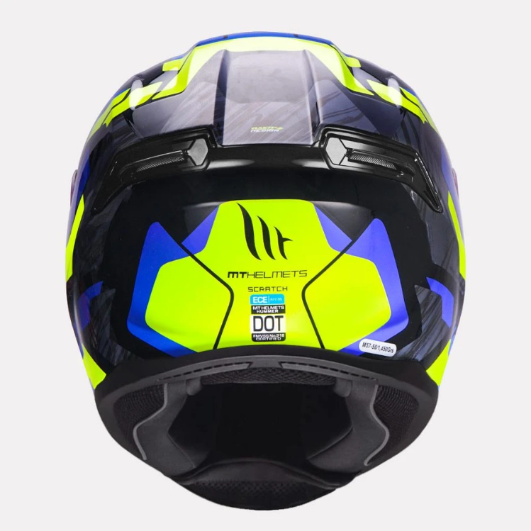 MT Helmet Hummer Scratch Gloss Blue