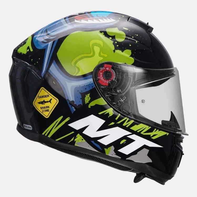 MT Helmet Hummer Shark Gloss Fluorescent Yellow
