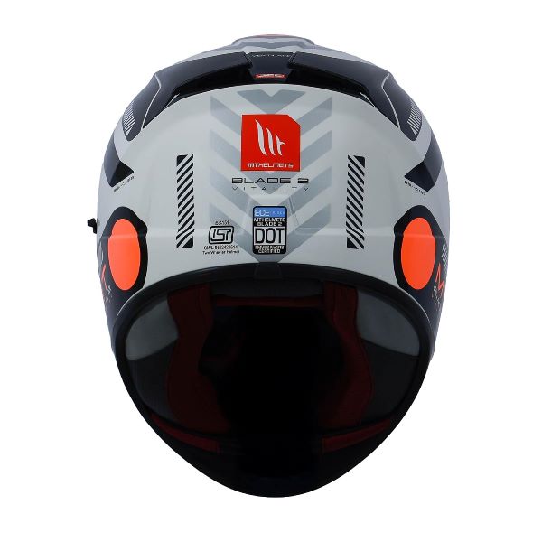 MT Helmets Blade 2 SV Vitality A4 Matt White Black Orange