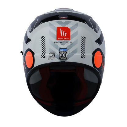 MT Helmets Blade 2 SV Vitality A4 Matt White Black Orange