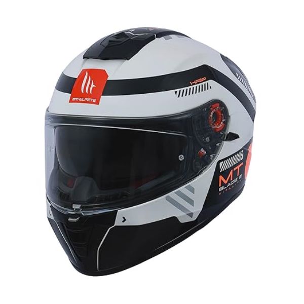 MT Helmets Blade 2 SV Vitality A4 Matt White Black Orange