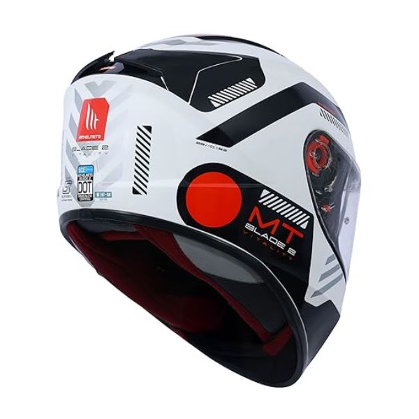 MT Helmets Blade 2 SV Vitality A5 Gloss White Black Red