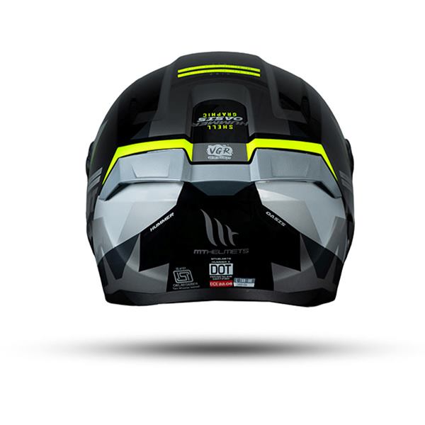 MT Helmets Hummer Oasis B3 Matt Black Fluro Yellow