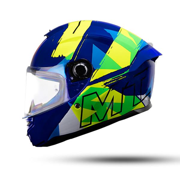 MT Helmets Hummer S Monti C17 Gloss Blue Neon yellow