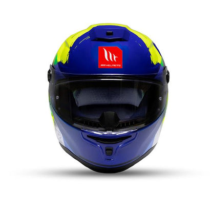 MT Helmets Hummer S Monti C17 Matt Blue Neon Yellow