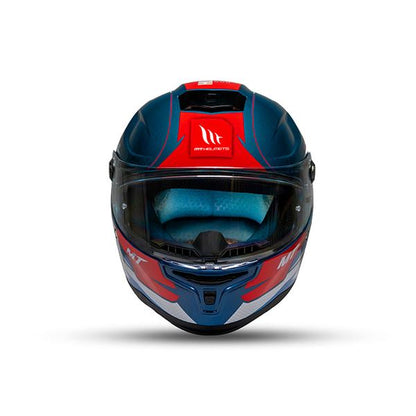 MT Helmets Hummer S Shine C7 Gloss White Blue Red